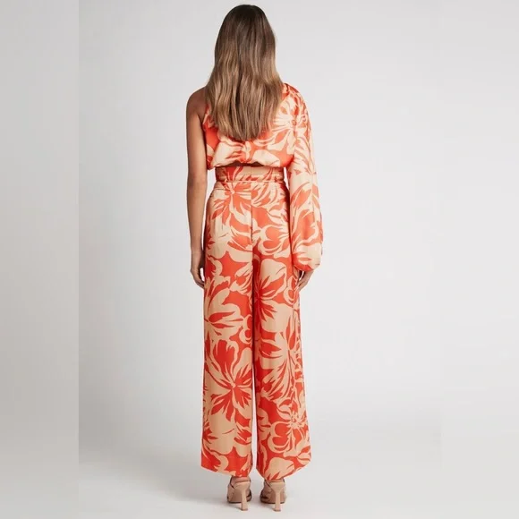 SHEIKE Cuban Nights Satin Print One Shoulder Long Sleeve Blouse Top NWT - Picture 10 of 10